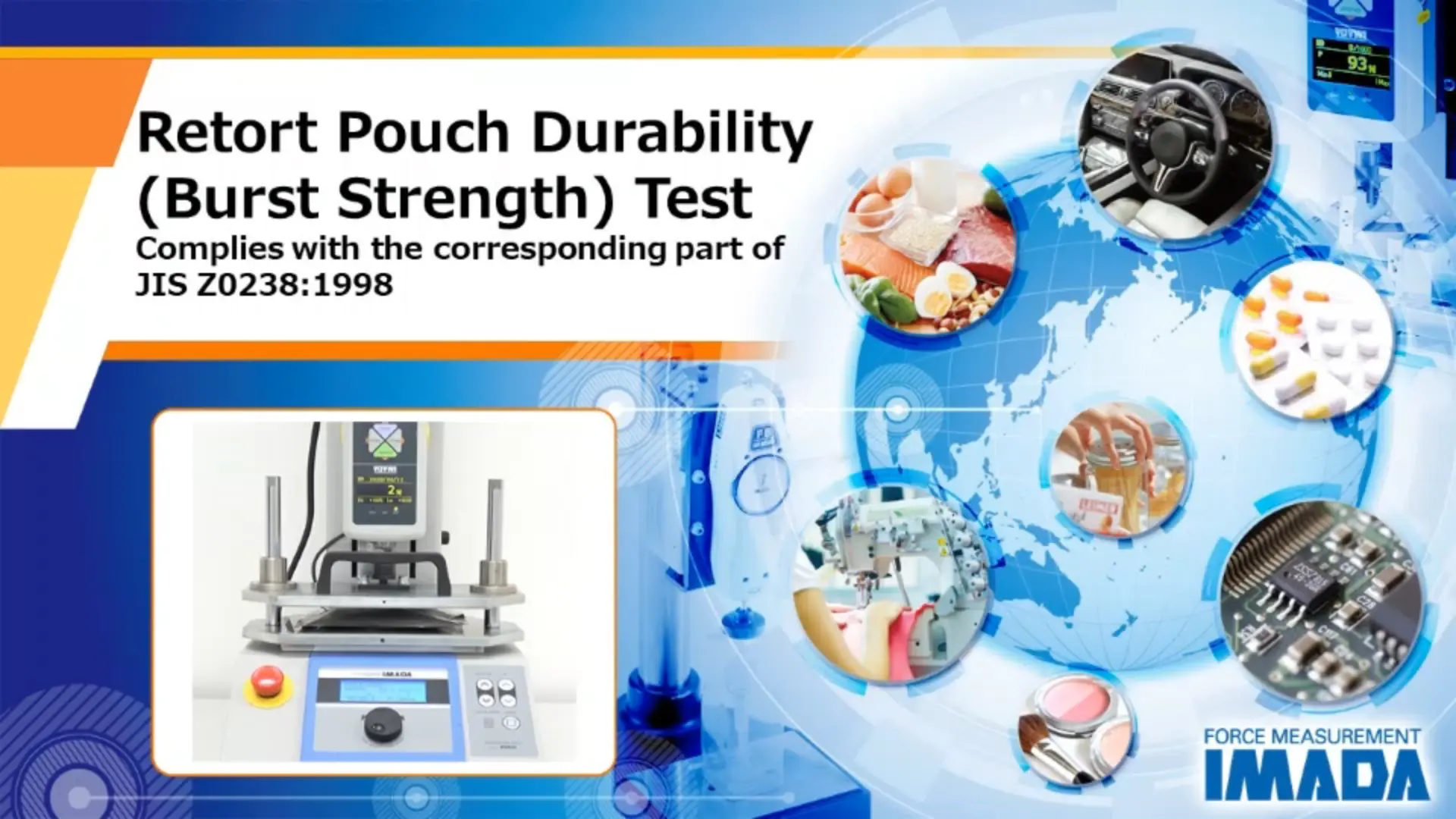 Retort Pouch Durability (Burst Strength) Test (Complies with the corresponding part of JIS Z0238:1998)